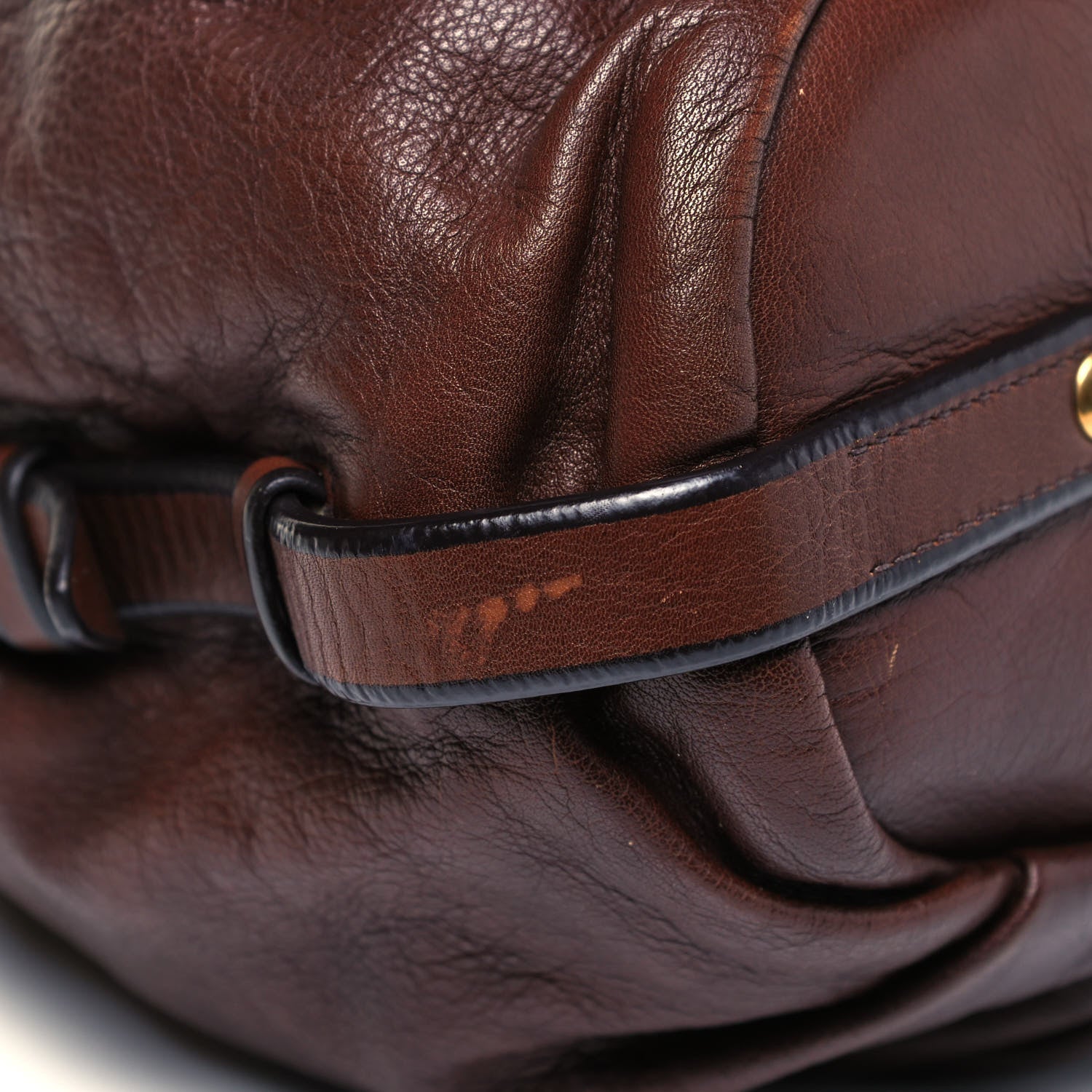 Prada Soft Calf Pleated Hobo Nocciolo 11 of 11