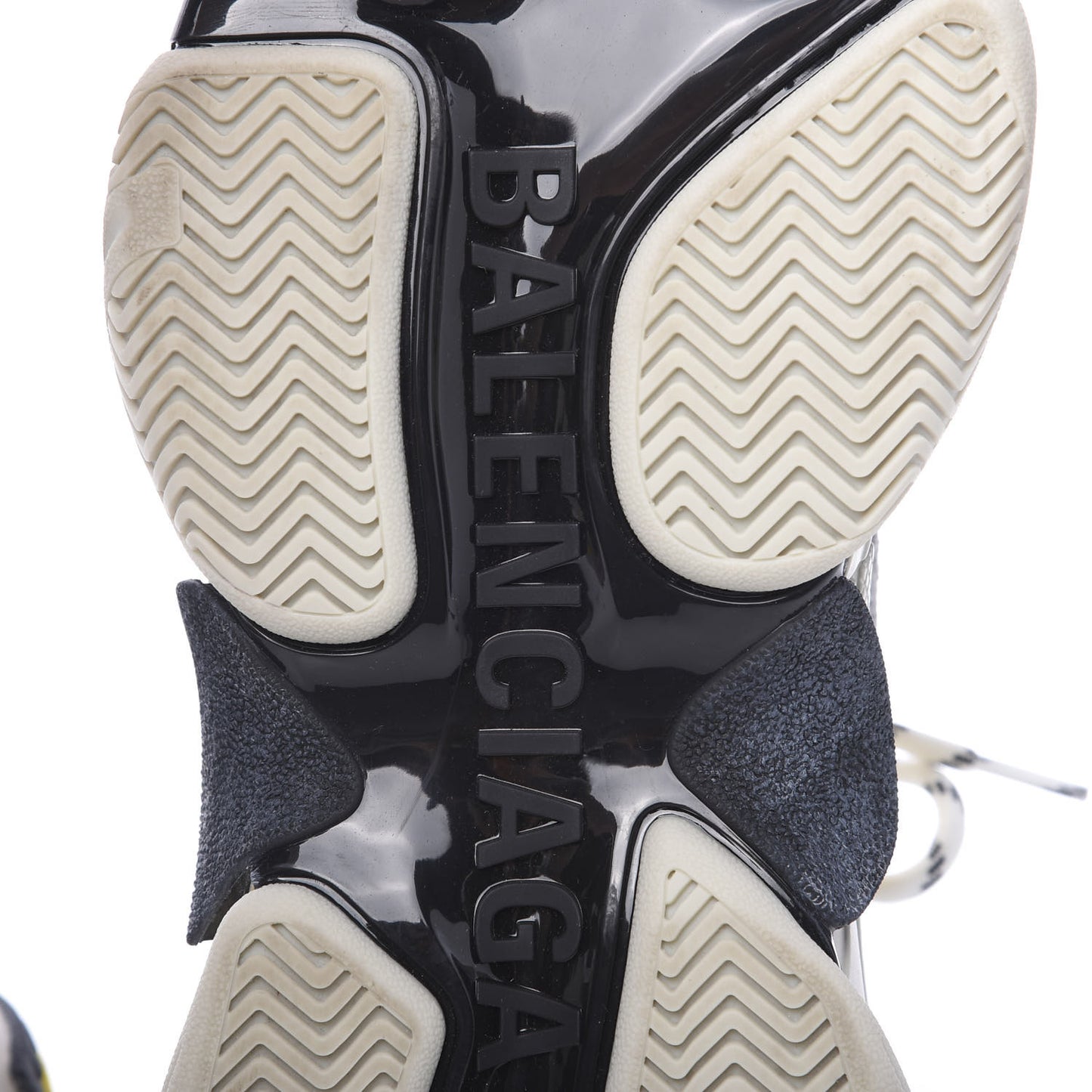 Fabric Mesh Womens Triple S Sneakers 39 Yellow Grey White