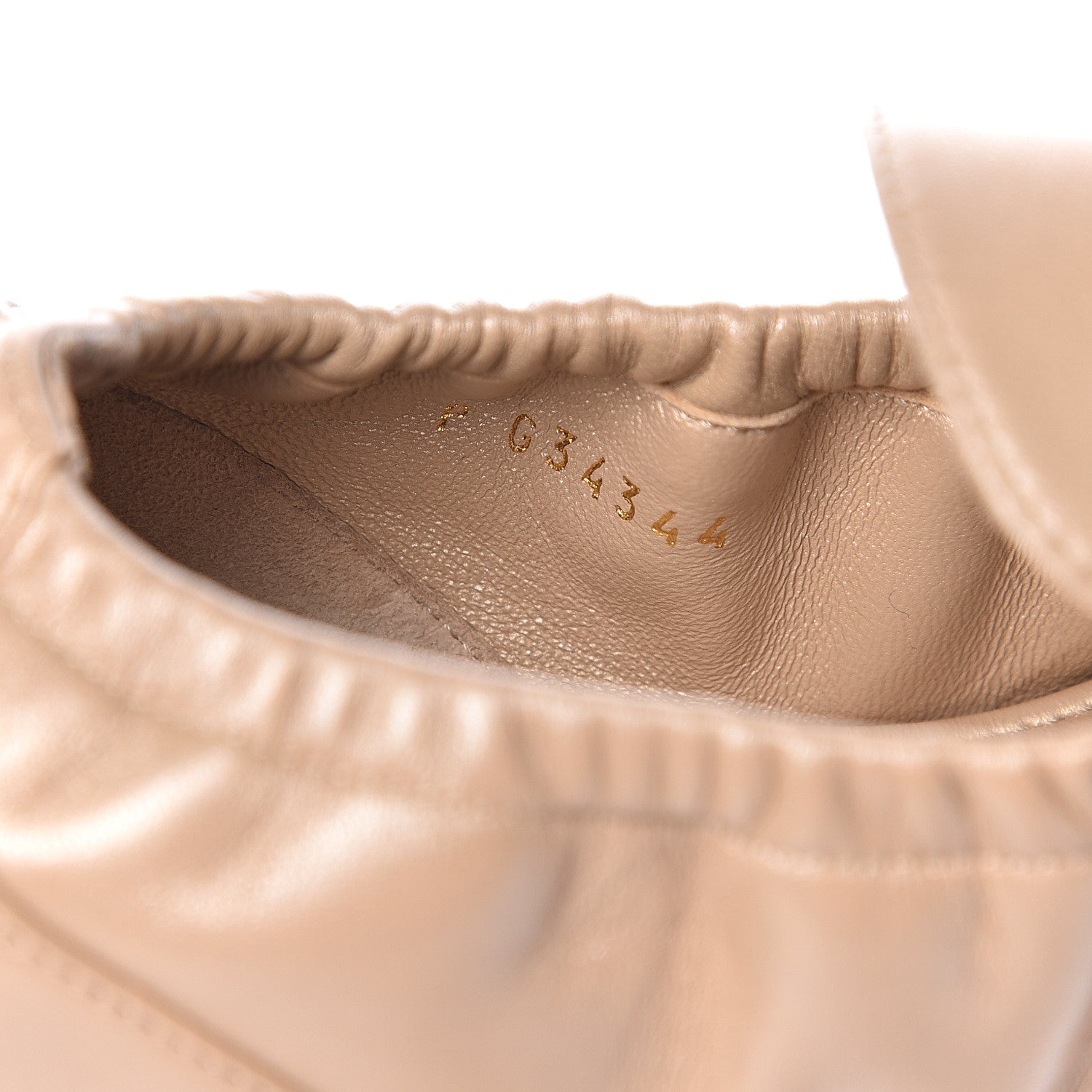 Chanel Laminated Lambskin Womens Quilted Elastic CC Moccasin Loafers 38 Beige 7 of 10