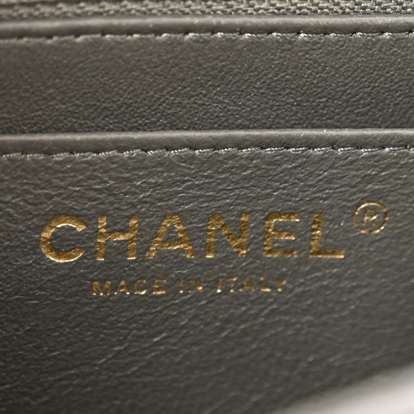 Lambskin Quilted Mini Square Flap Dark Grey