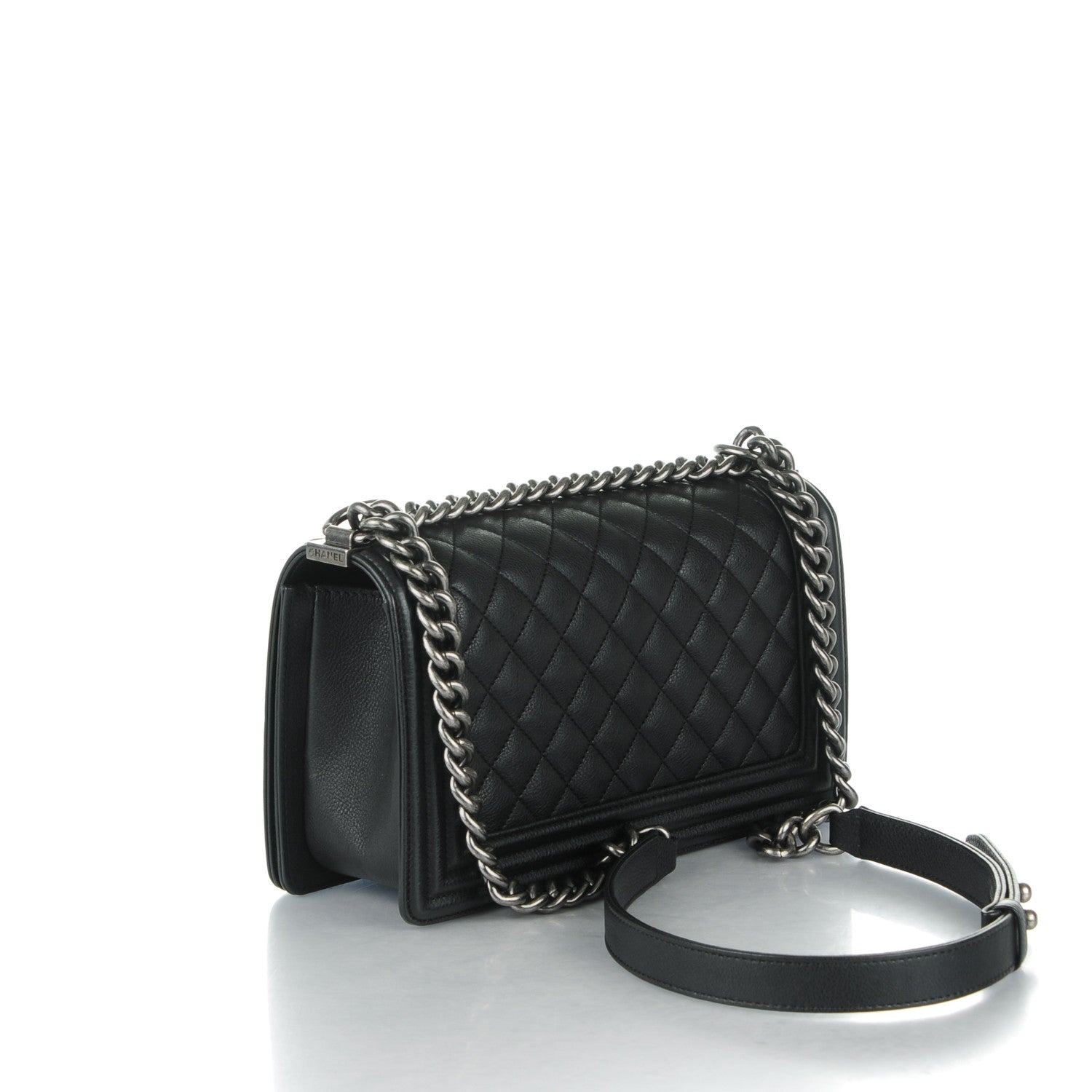 Chanel Calfskin Quilted Medium Boy Flap Black 3 of 8