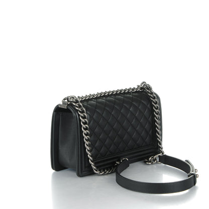 Chanel Calfskin Quilted Medium Boy Flap Black 3 of 8