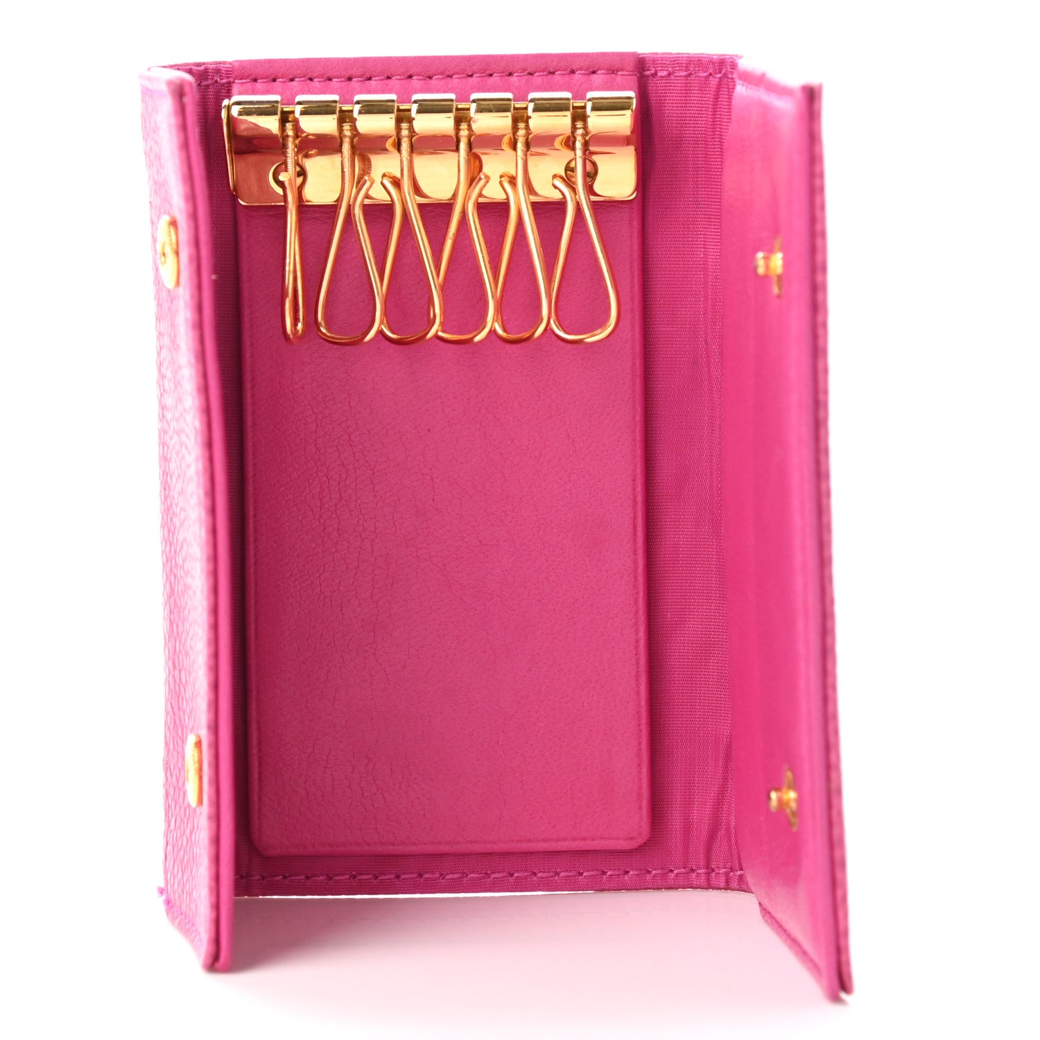 Chanel Caviar Timeless CC 6 Key Holder Case Dark Pink 5 of 8