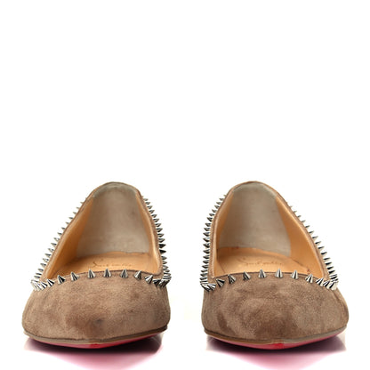 Christian Louboutin Veau Velours Anjalina Flats 36 Fennec 3 of 10