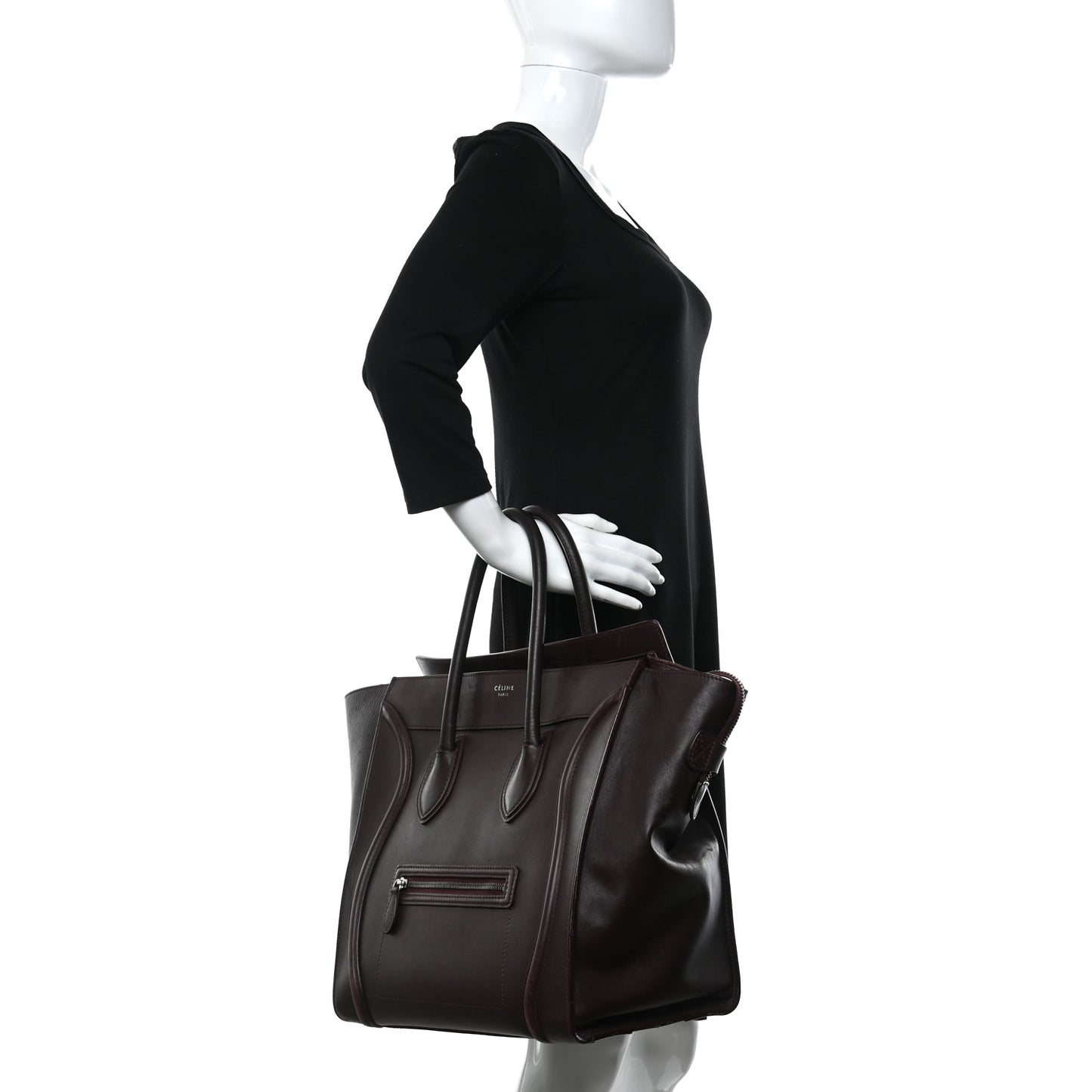 Smooth Calfskin Small Luggage Burgundy