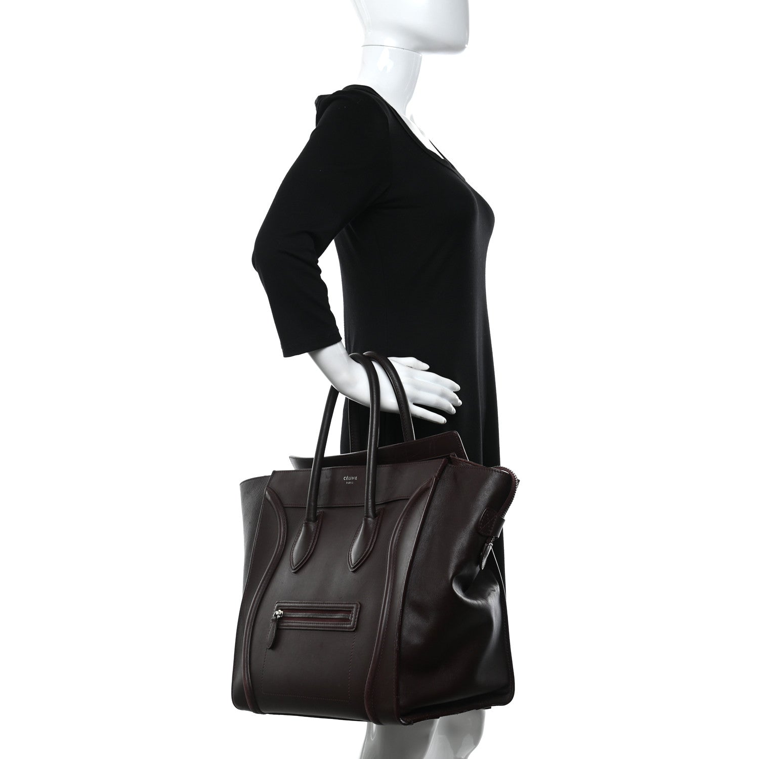 Celine Smooth Calfskin Small Luggage Burgundy 2 of 18