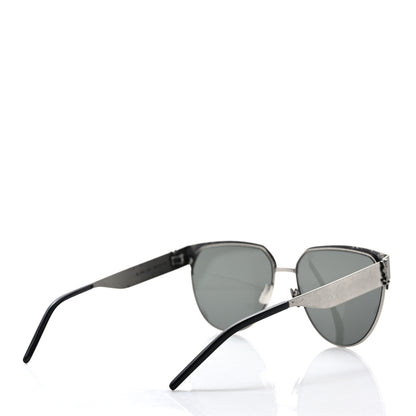 Saint Laurent Aged Metal Cat Eye SLM43 Sunglasses Silver 4 of 7
