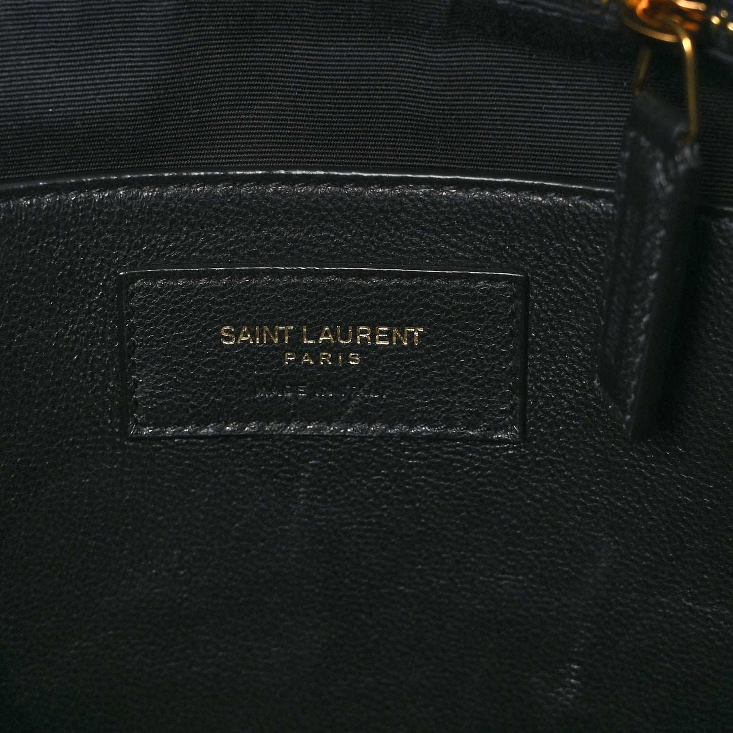 Patent Matelasse Monogram Large Jamie 4.3 Black