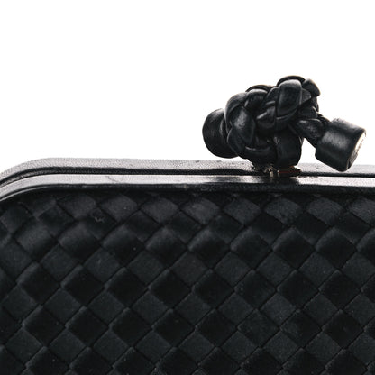 Bottega Veneta Satin Intreccio Impero Knot Clutch Black 13 of 18