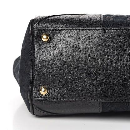 Gucci Monogram Calfskin Large Bardot Tote Black 22 of 24