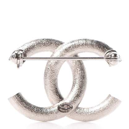 Chanel Baguette Crystal CC Brooch Silver 3 of 5
