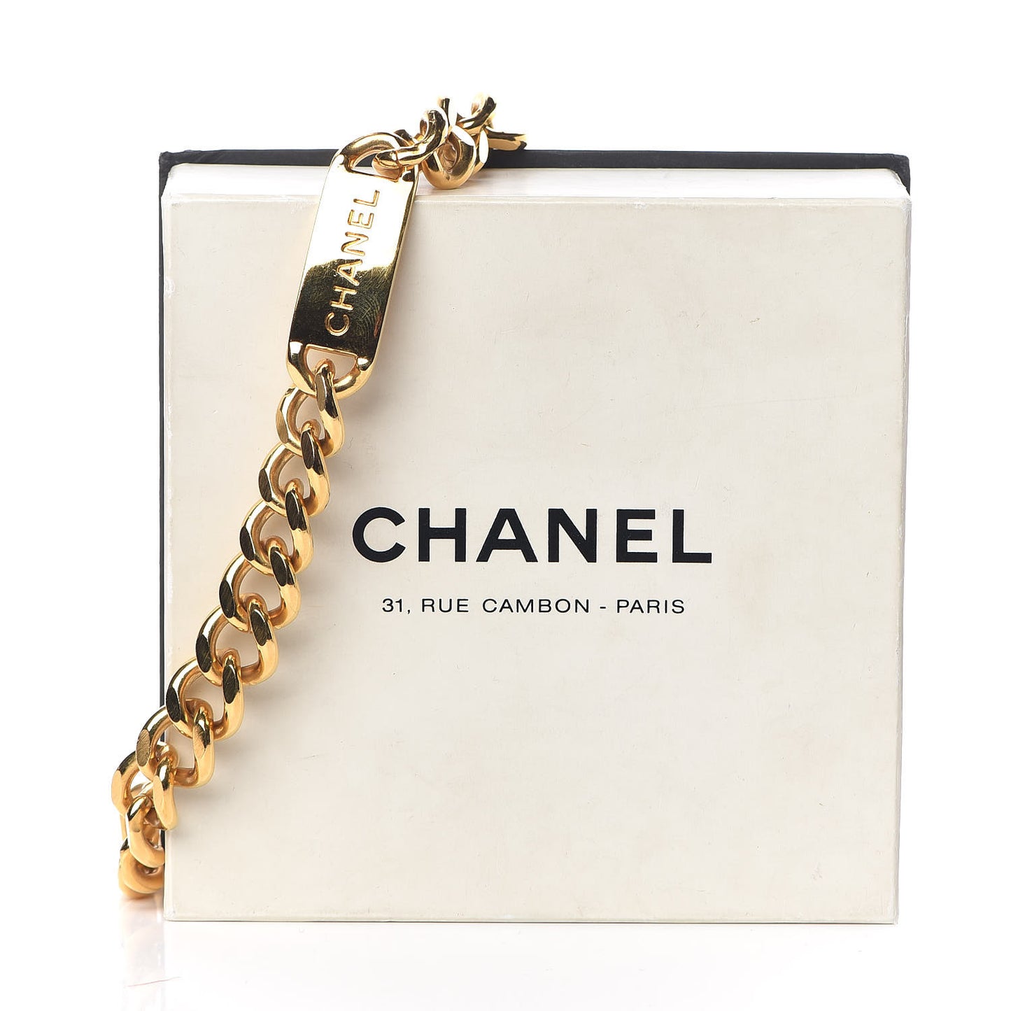 Chain CC 31 Rue Cambon Medallion Belt Gold