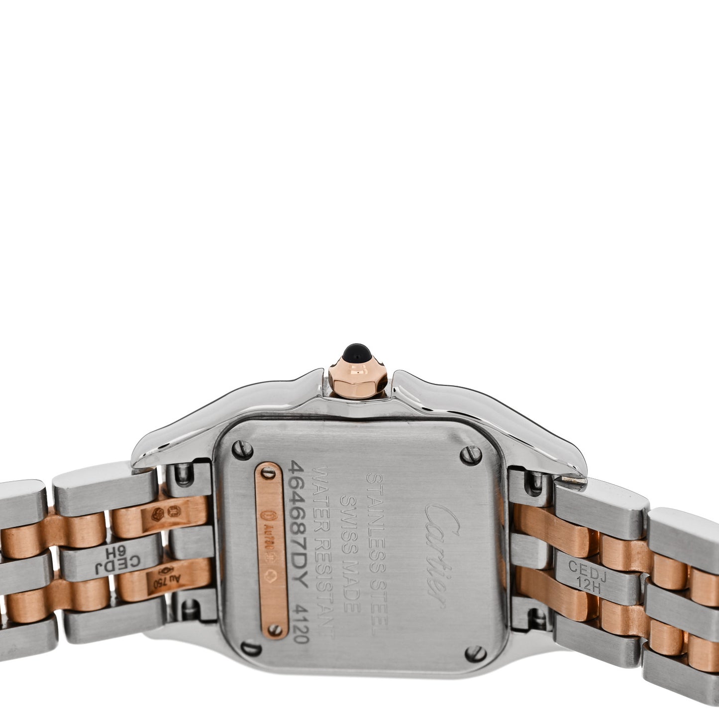 Stainless Steel 18K Pink Gold Diamond 22mm Panthere Quartz Watch
