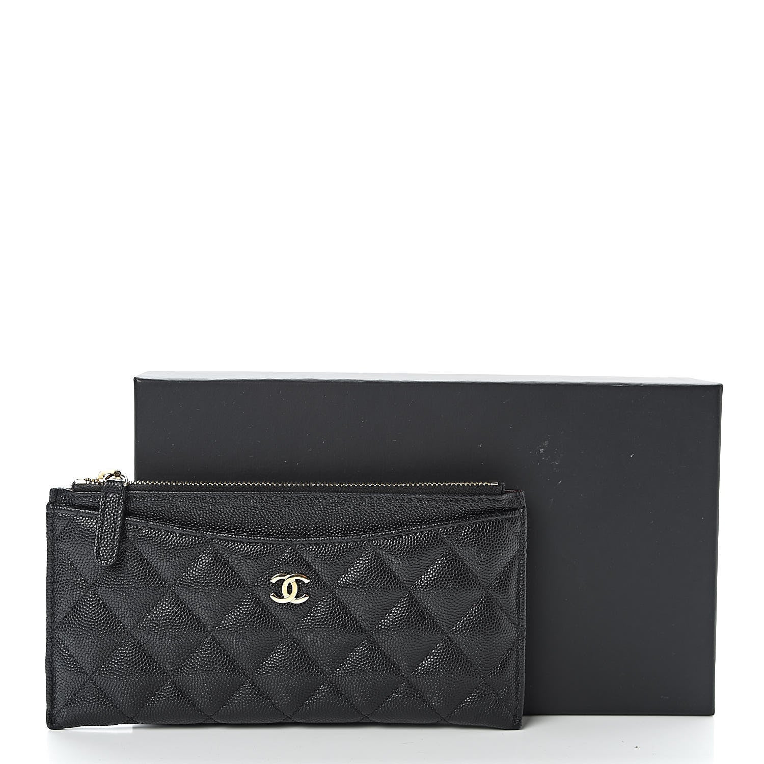 Chanel Caviar Quilted Classic Zip Pouch Black 12 of 12