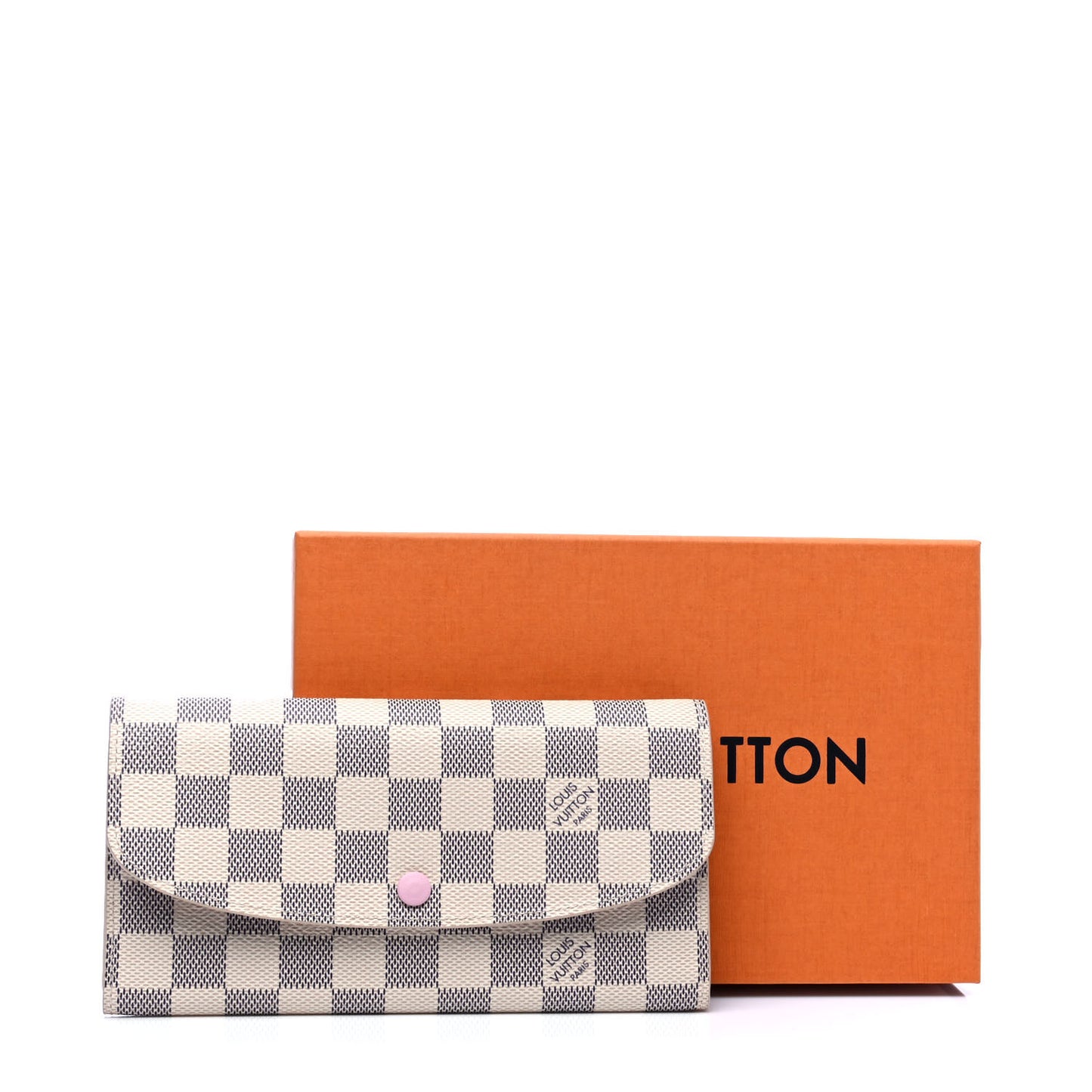Damier Azur Emilie Wallet Rose Ballerine