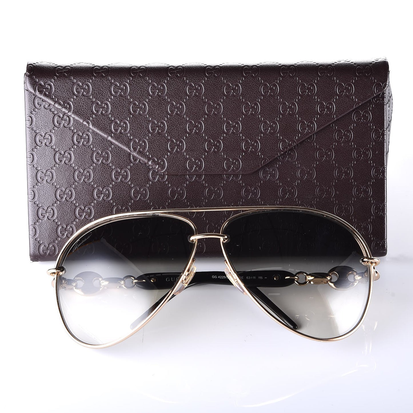 Marina Chain Aviator Sunglasses GG 4225/S Gold Black