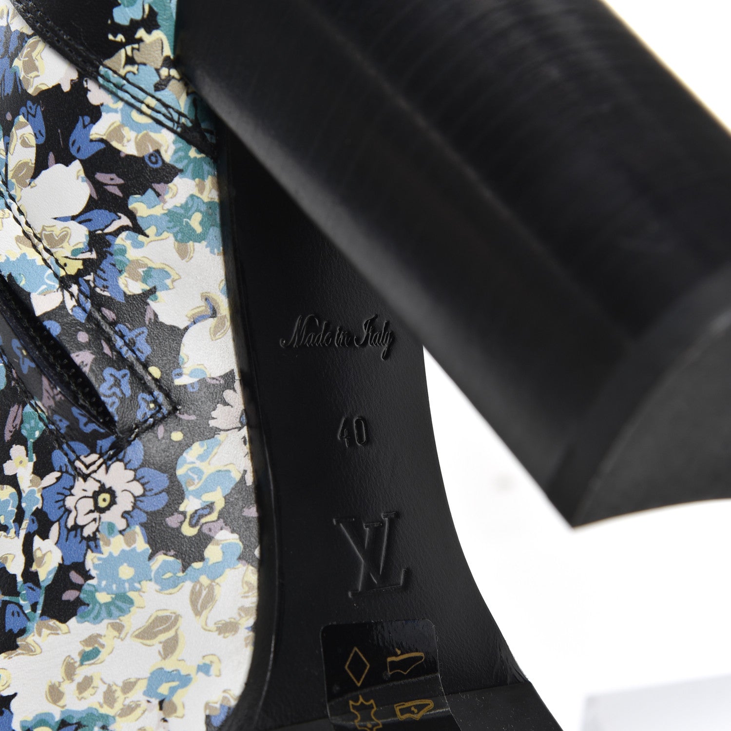 Louis Vuitton Calfskin Floral Star Trail Ankle Boots 40 Black 7 of 9