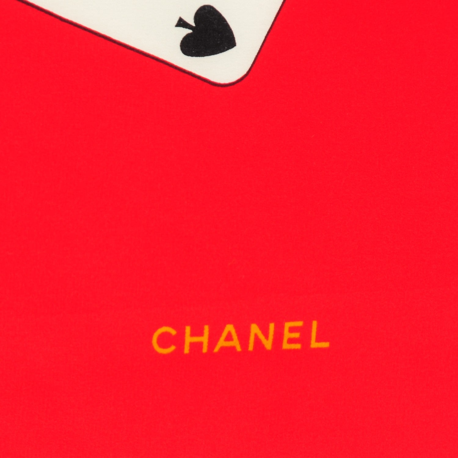Chanel Silk Iconic Symbol Cards Scarf Red 3 of 3