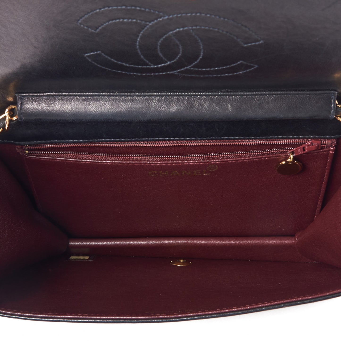 Lambskin Quilted Small Single Flap Black