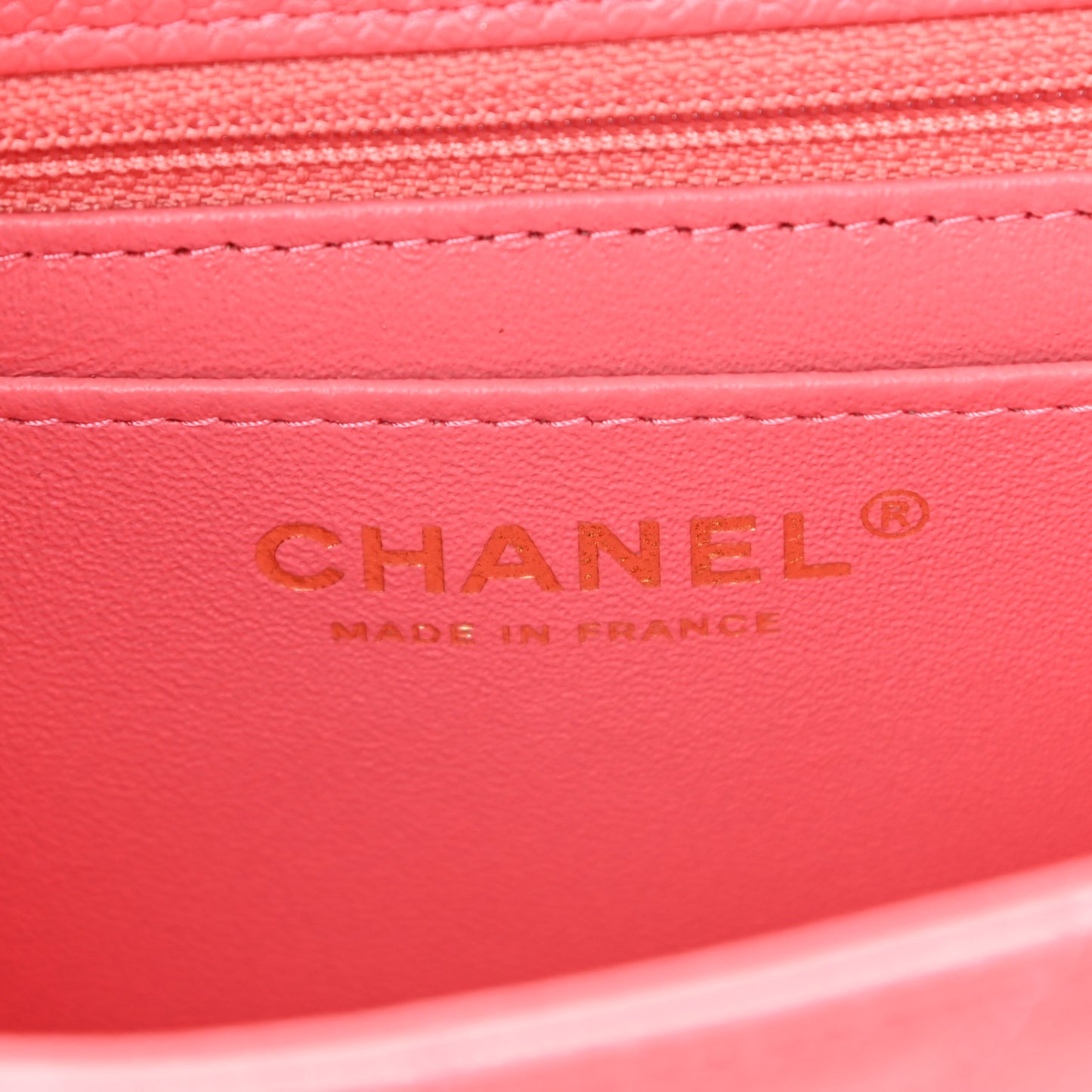 Caviar Quilted Mini Rectangular Flap Dark Pink