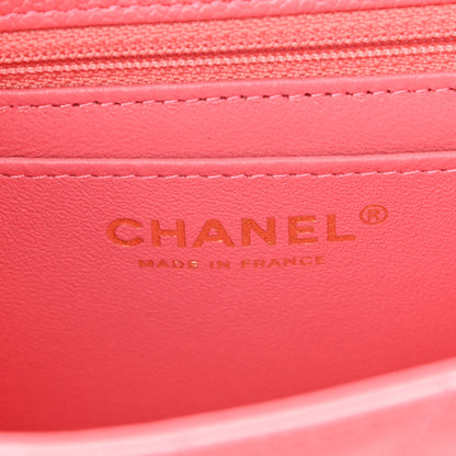 Chanel Caviar Quilted Mini Rectangular Flap Dark Pink 6 of 11