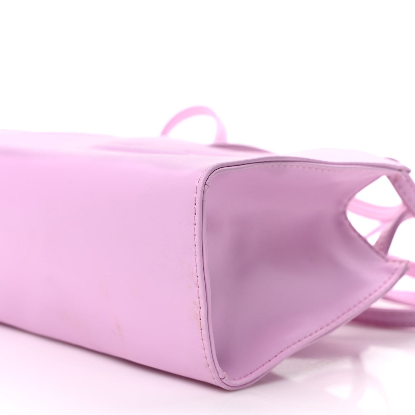 Vegan Leather Small Shopping Bag Bubblegum