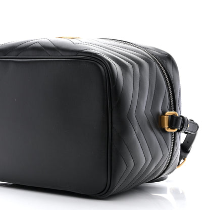 Gucci Calfskin Matelasse Large GG Marmont Vanity Cosmetic Case Black 10 of 10
