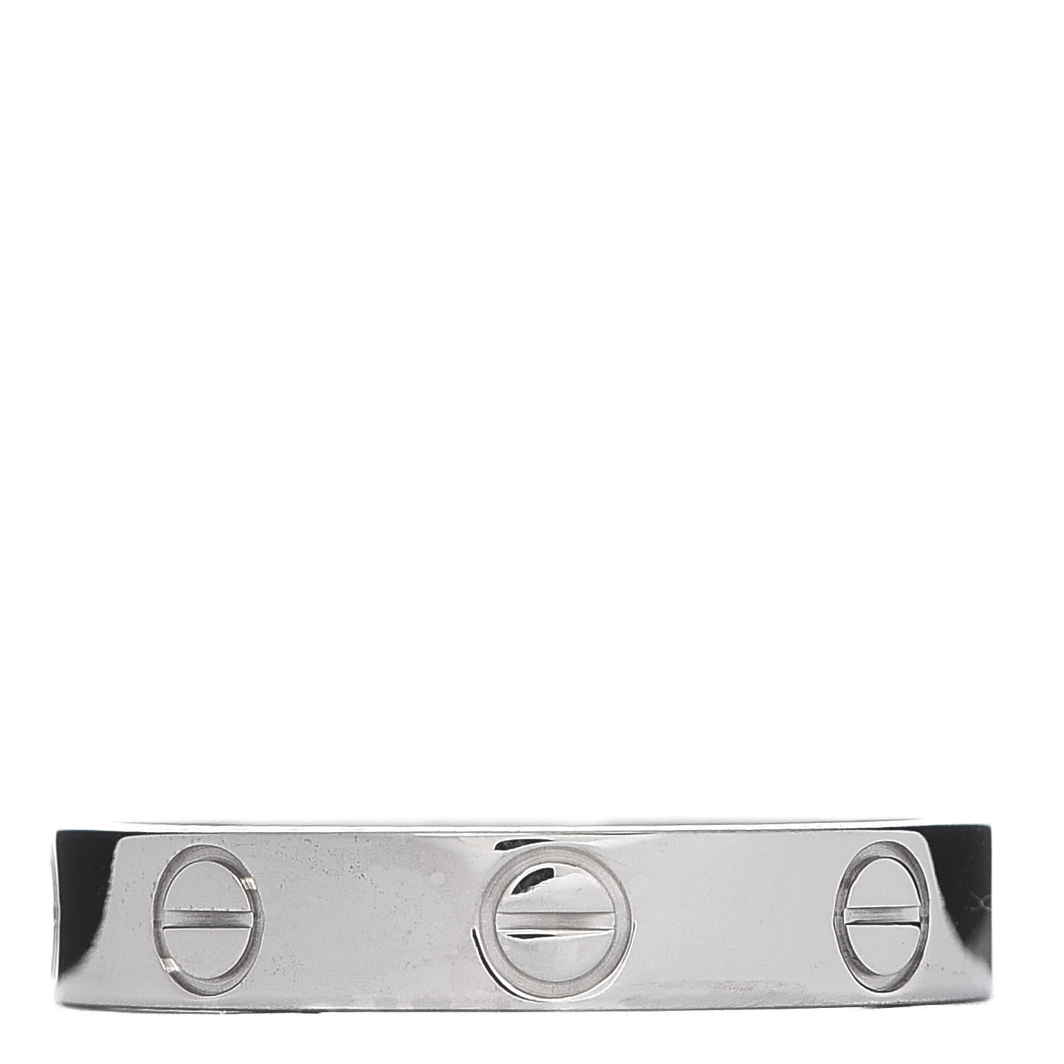 Cartier 18K White Gold 3.5mm LOVE Wedding Band Ring 52 6 3 of 4