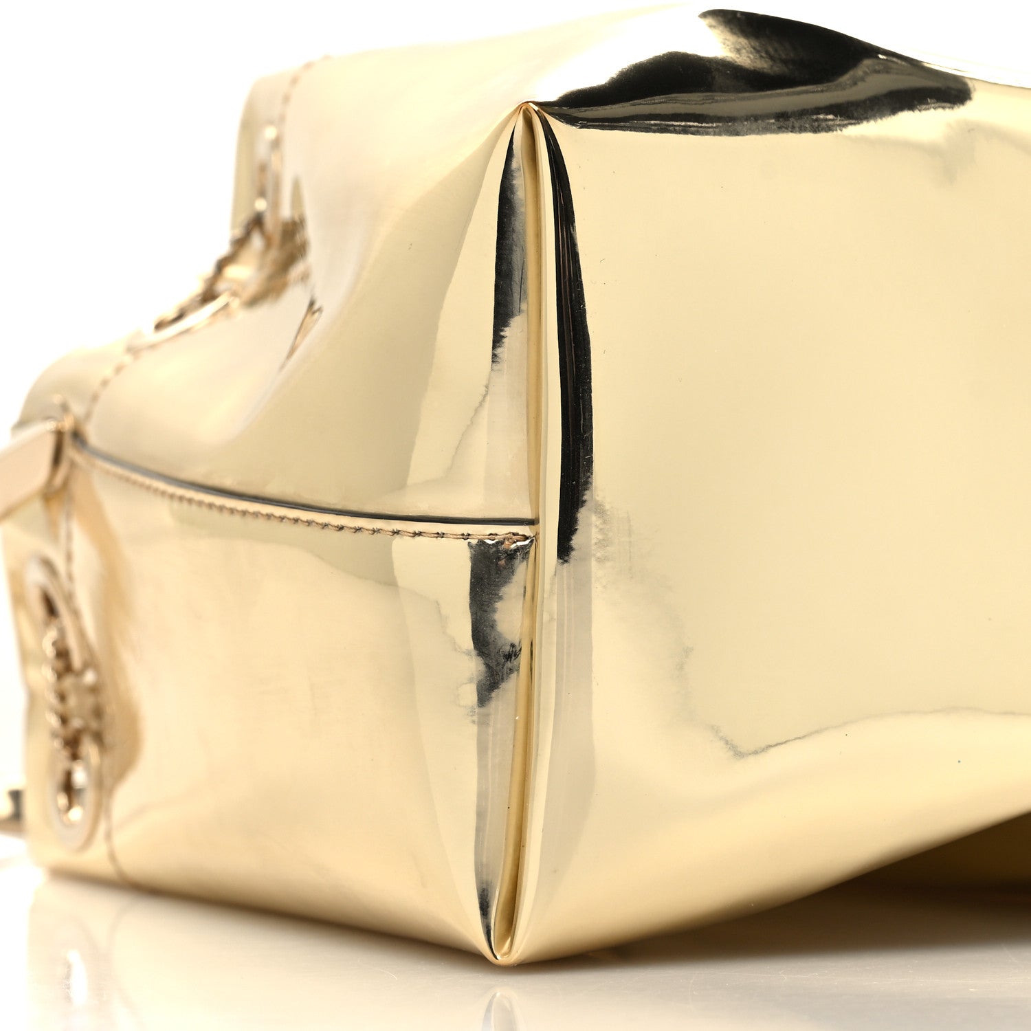 Jimmy Choo Metallic Patent Bon Bon Bag Gold 9 of 11