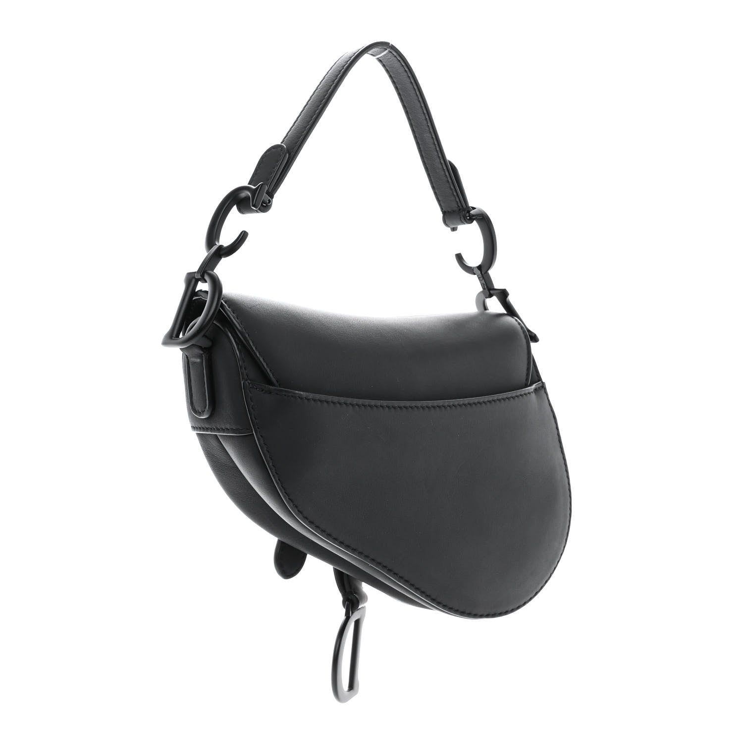 Christian Dior Ultra Matte Calfskin Mini Saddle Bag Black 3 of 10