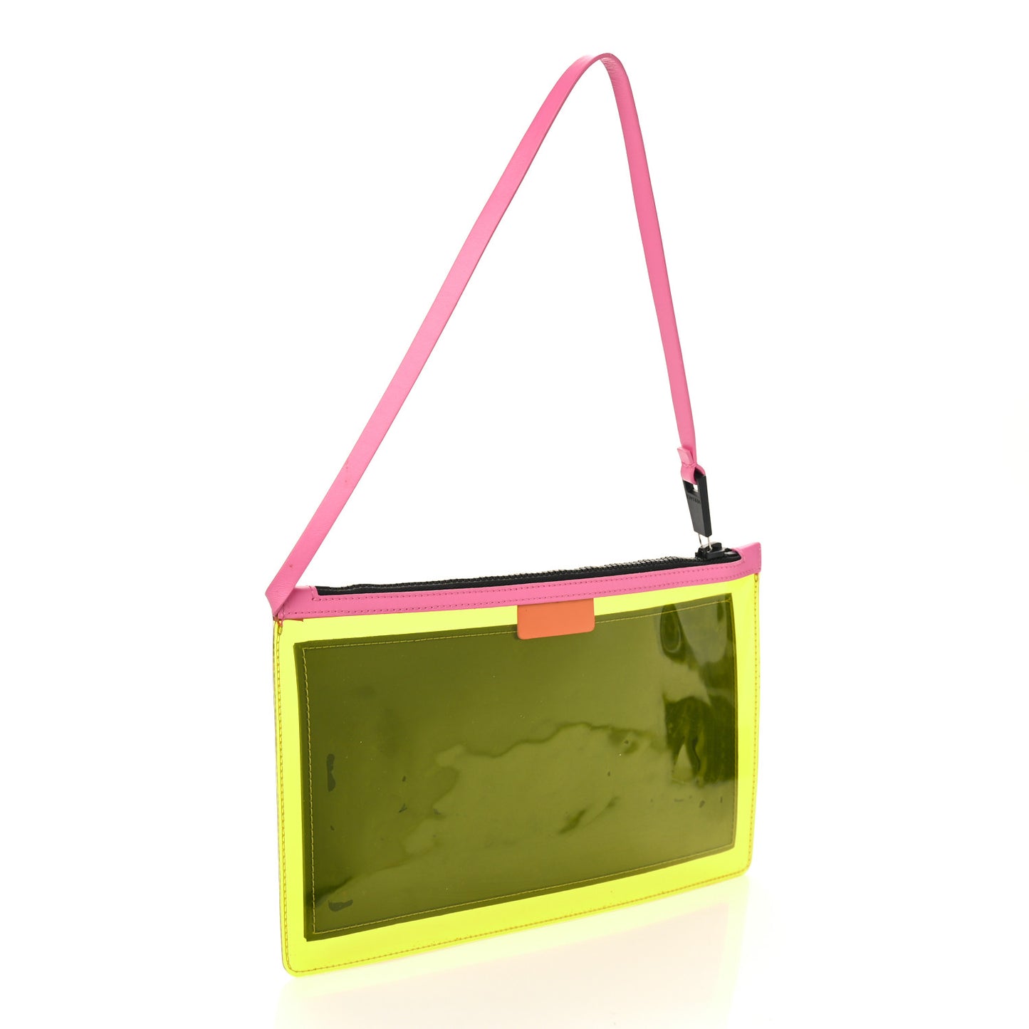 Vinyl Rubber Calfskin 90s Logo Pouch Multicolor