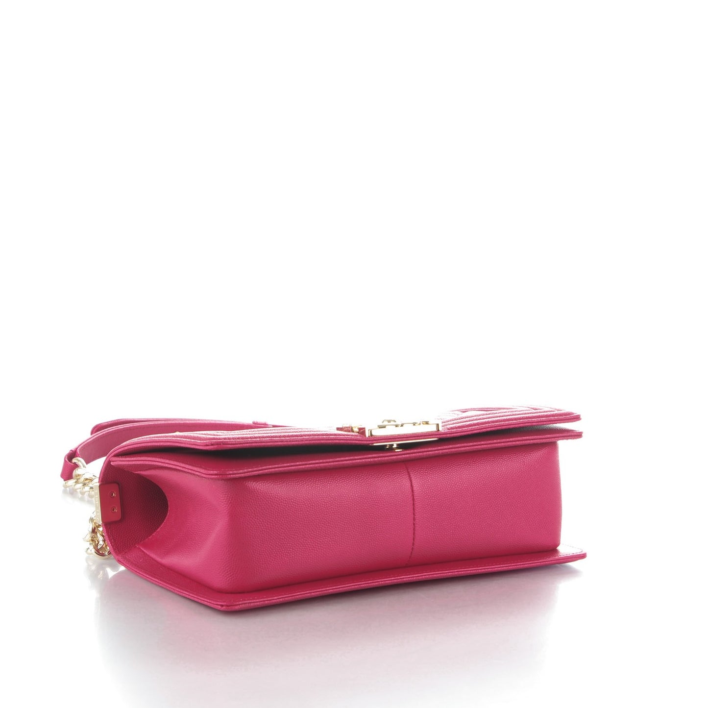Caviar Quilted Medium Boy Flap Fuchsia