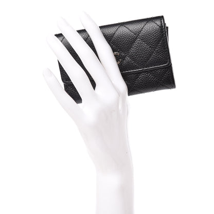 Chanel Caviar Quilted Flap Card Holder Black 2 of 8