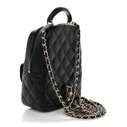 Chanel Caviar Quilted CC Mini Classic Backpack Black 2 of 10