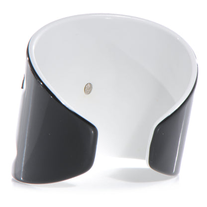 Chanel Resin CC Cuff Black White 4 of 4