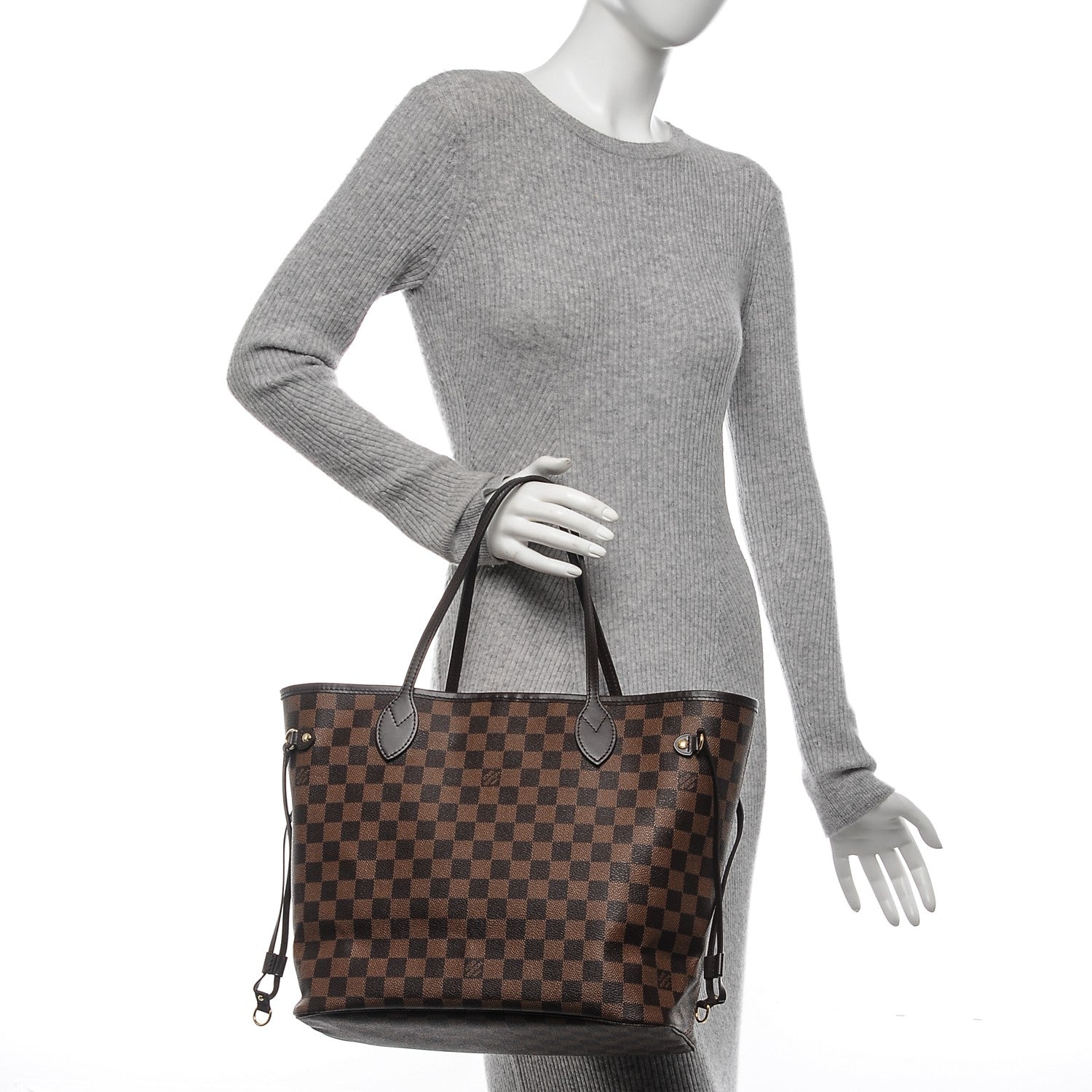 Louis Vuitton Damier Ebene Neo Neverfull MM Rose Ballerine 2 of 7