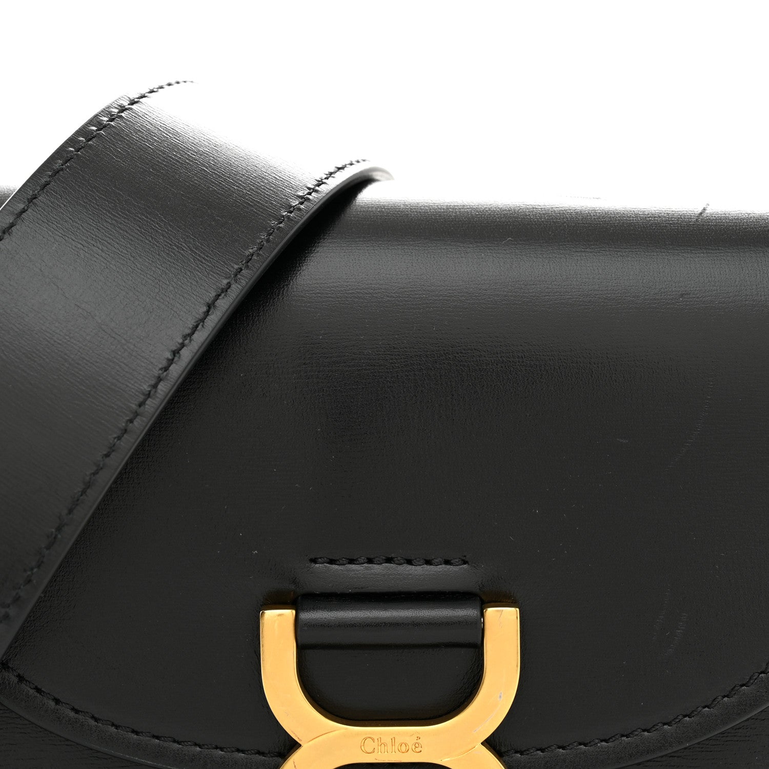 Chloe Smooth Calfskin Mini Marcie Flap Bag Black 8 of 11