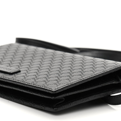 Gucci Microguccissima Crossbody Wallet Black 9 of 10
