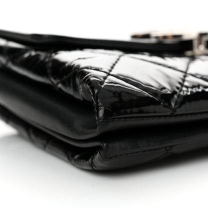 Chanel Patent Quilted Hamptons Flap Bag Black 9 of 12