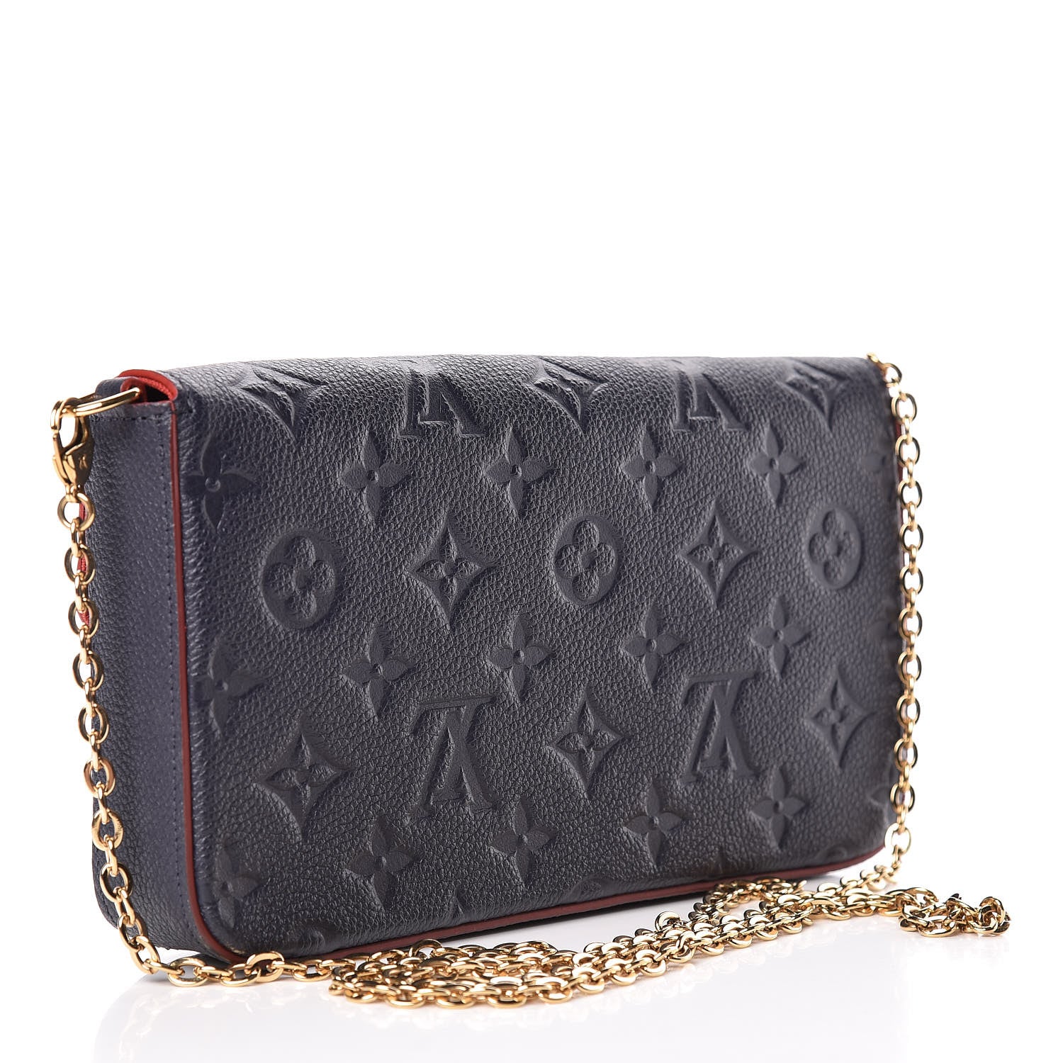 Louis Vuitton Empreinte Pochette Felicie Chain Wallet Marine Rouge 4 of 16