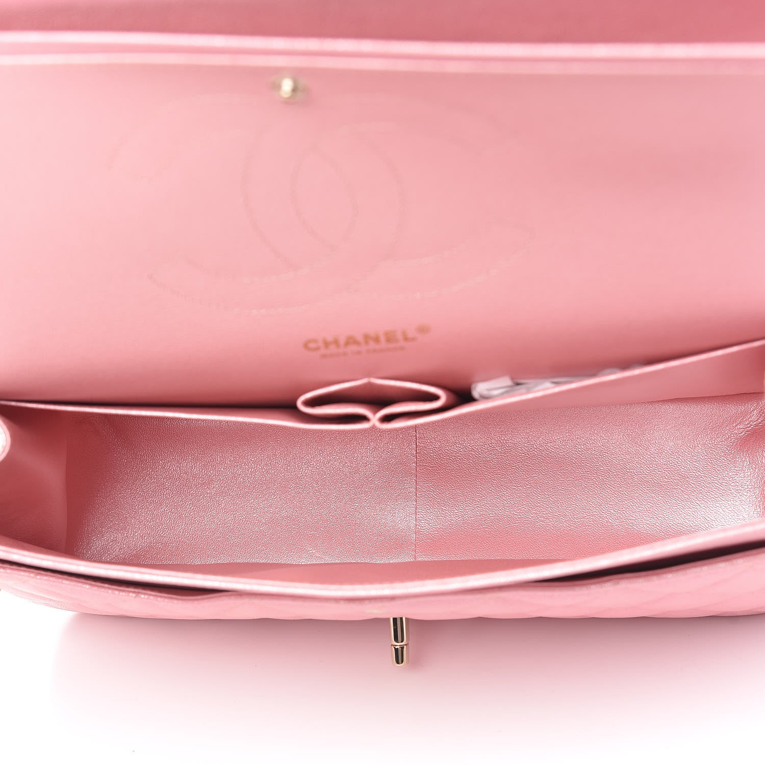 Chanel Iridescent Caviar Quilted Jumbo Double Flap Rose Pink 5 of 10