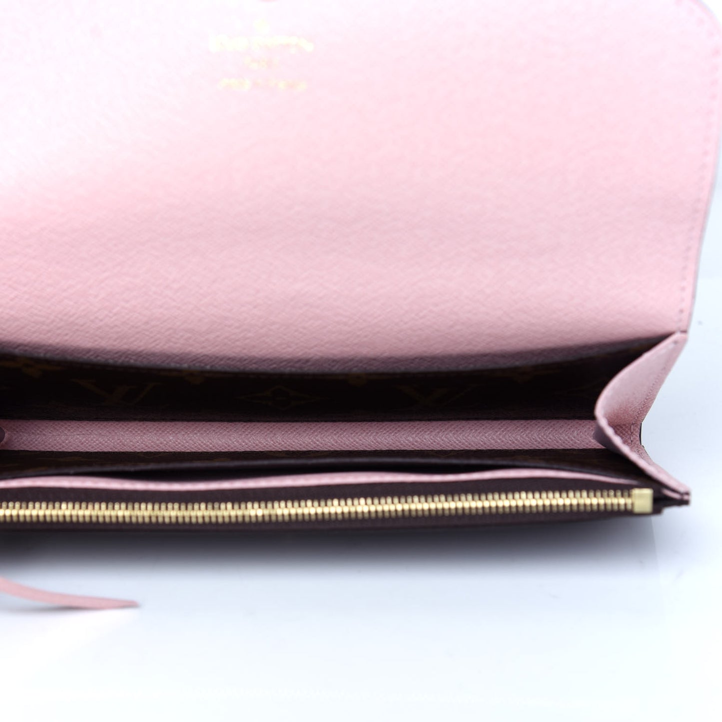 Monogram Emilie Wallet Rose Ballerine