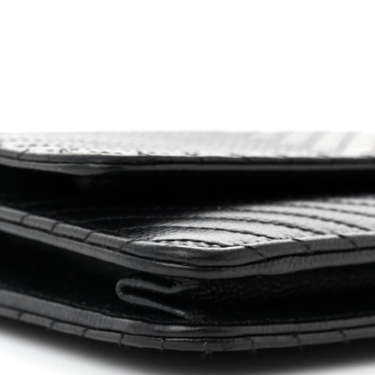 Chanel Caviar Chevron Quilted Wallet On Chain WOC Black 10 of 12