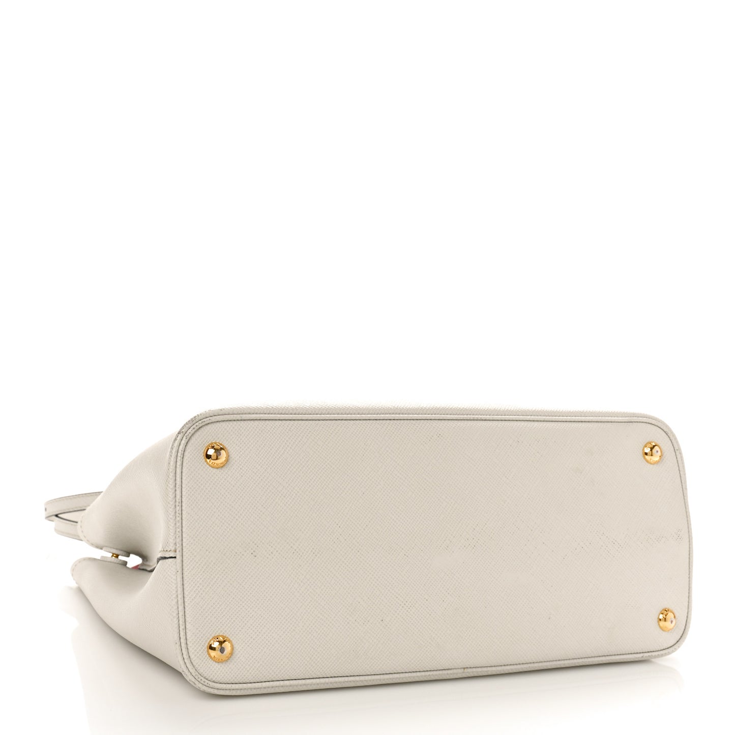 Saffiano Cuir Medium Double Bag Talco Lacca