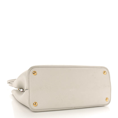 Prada Saffiano Cuir Medium Double Bag Talco Lacca 4 of 10
