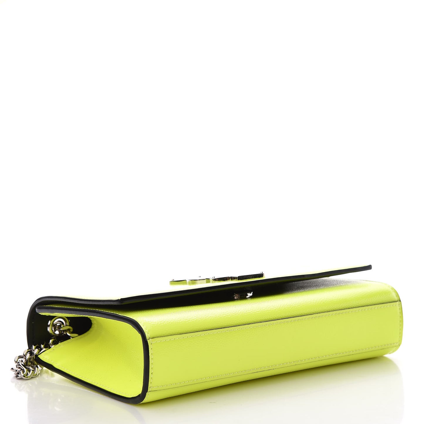 Patent Grain de Poudre Small Monogram Kate Satchel Neon Yellow