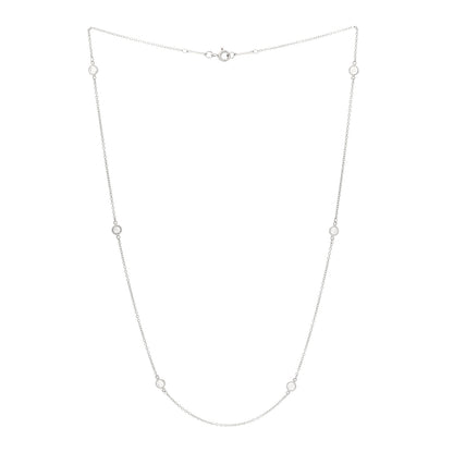 Tiffany Platinum Elsa Peretti Diamonds by the Yard 6 Station Necklace 2 of 4