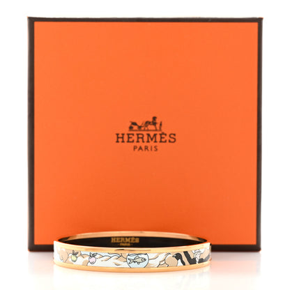 Hermes Enamel Narrow Tea for Two Printed Bracelet 65 Hypno 6 of 6