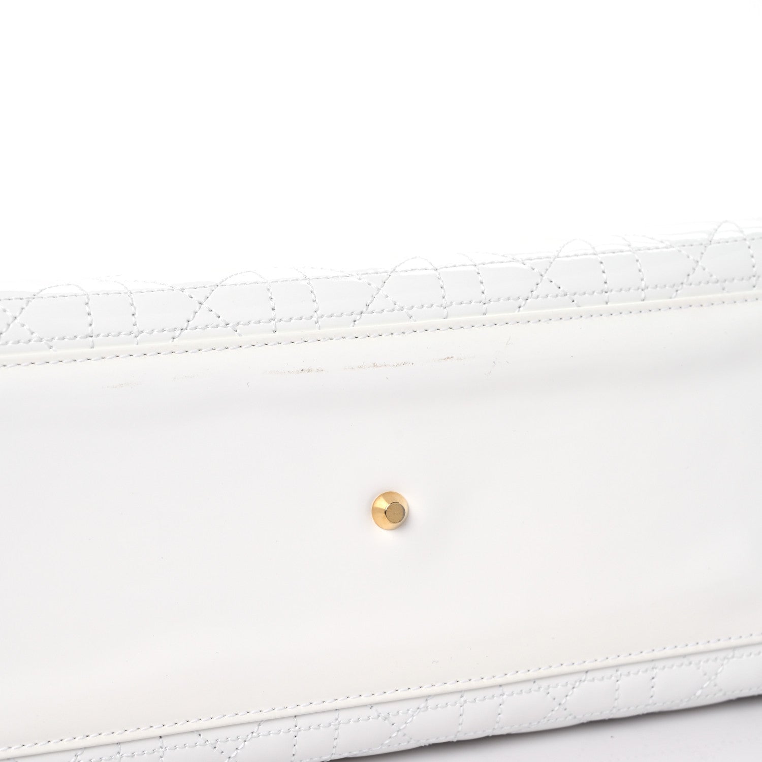 Christian Dior Patent Cannage Large Lady Dior White 9 of 10