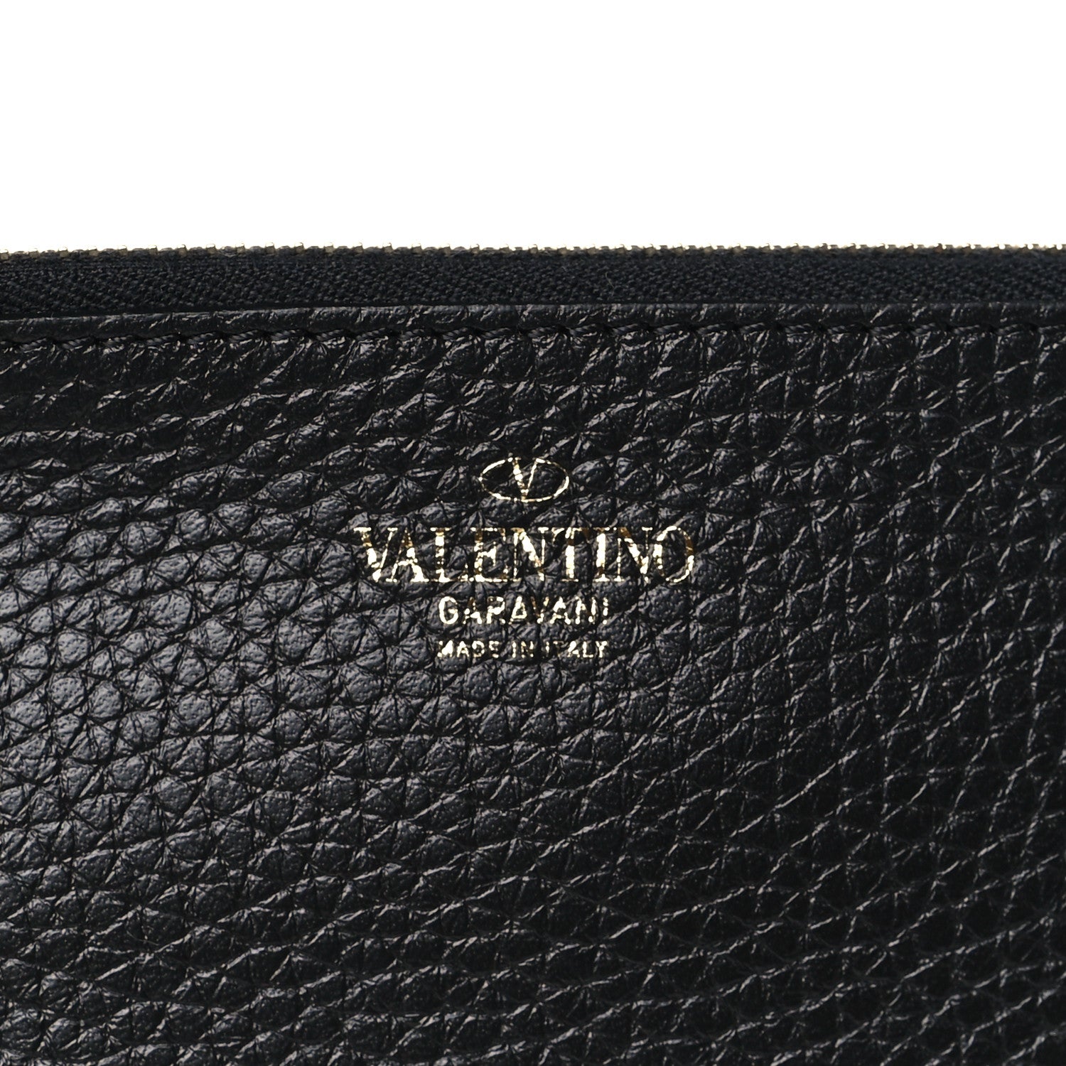 Valentino Garavani Pebbled Calfskin Rockstud Flap Clutch Black 7 of 8